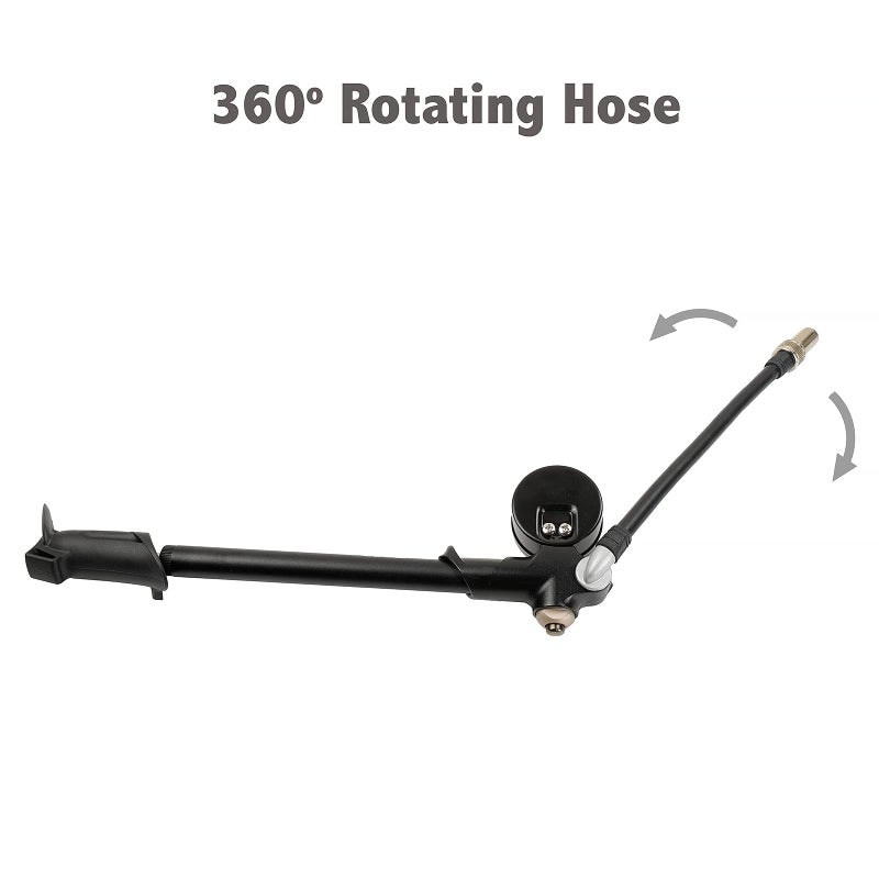 DNM High Pressure 300 PSI(20 BAR) Max Front Fork & Rear Shock Suspension Portable Mini Pump with Air Bleed Button - Image 5